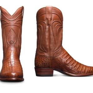 Exotic Caiman Belly Cowboy Boots Size 13D
